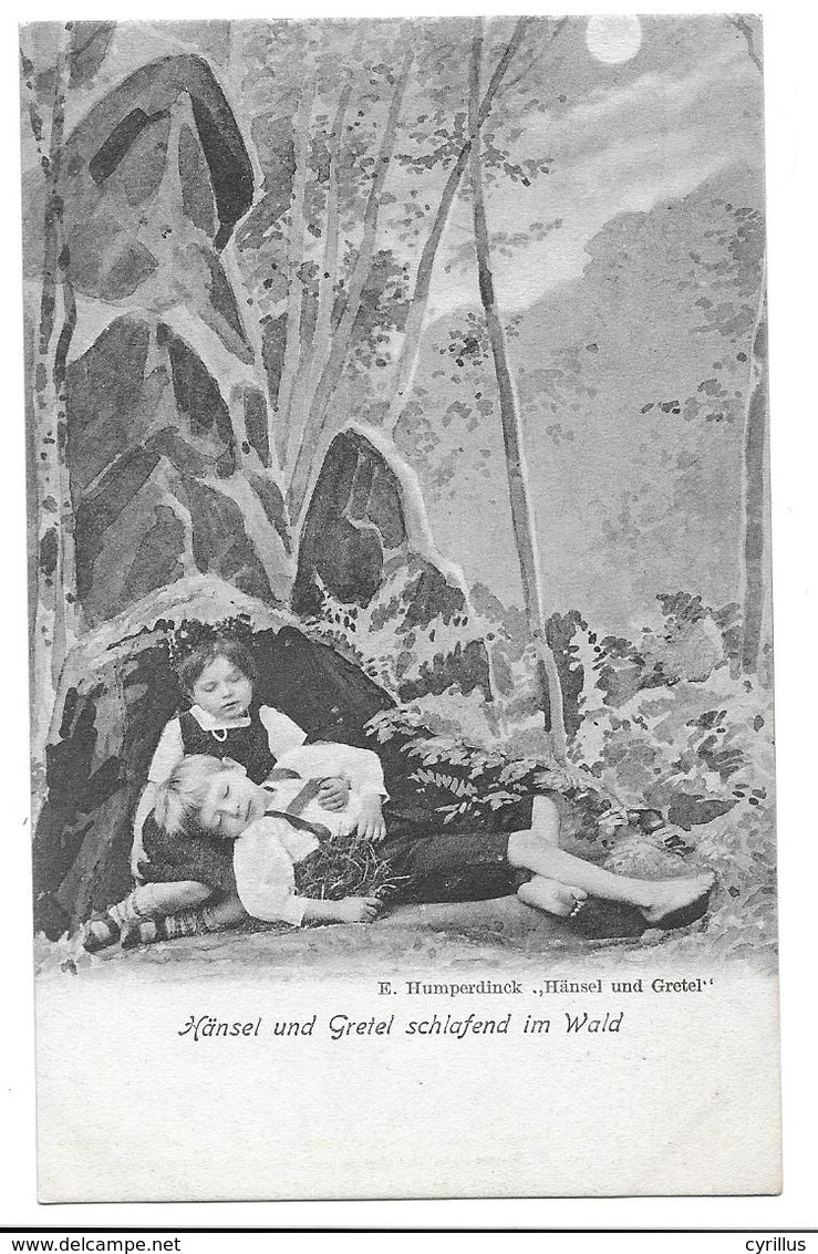 HANSEL UND GRETEL SCHLAFEND IM WALD - Contes, Fables & Légendes