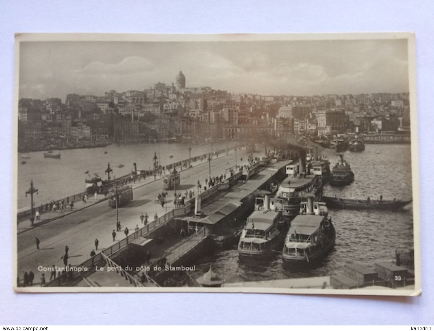 Turkey Türkei Turquie, Constantinople Istanbul, Le Pont Du Côte De Stamboul, Posted In Kingston On Thames Great Britain - Turkije