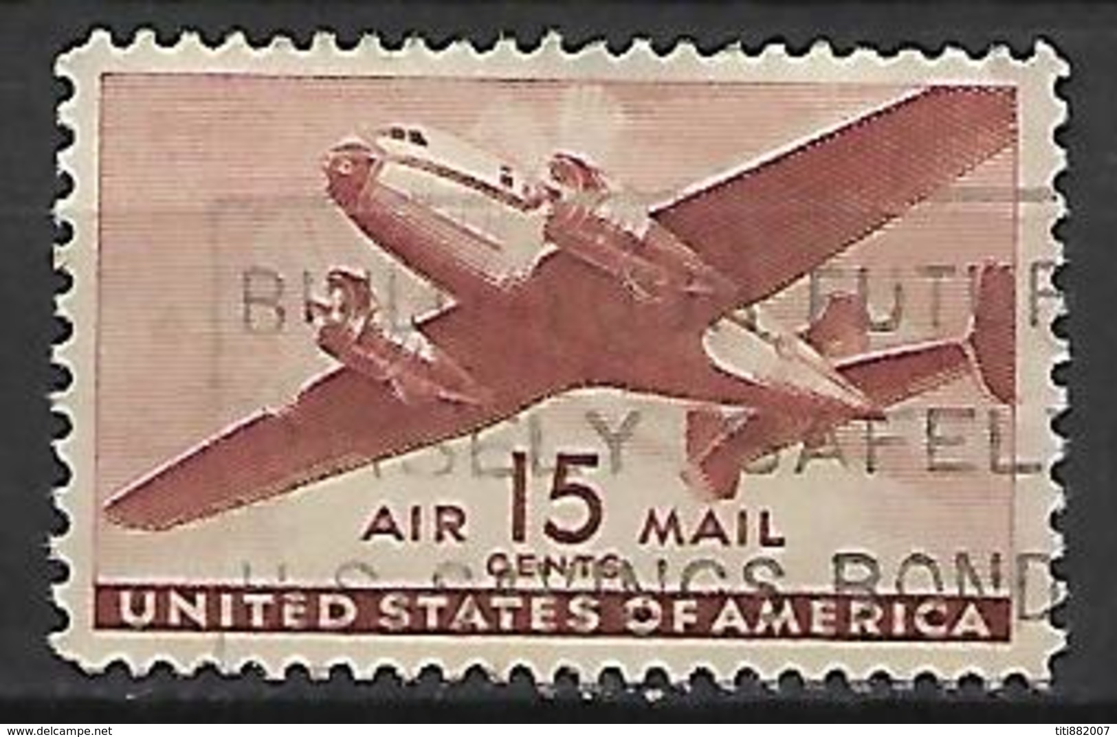 ETATS - UNIS    -   Aéro   -     Oblitéré.     Avion - 2a. 1941-1960 Oblitérés