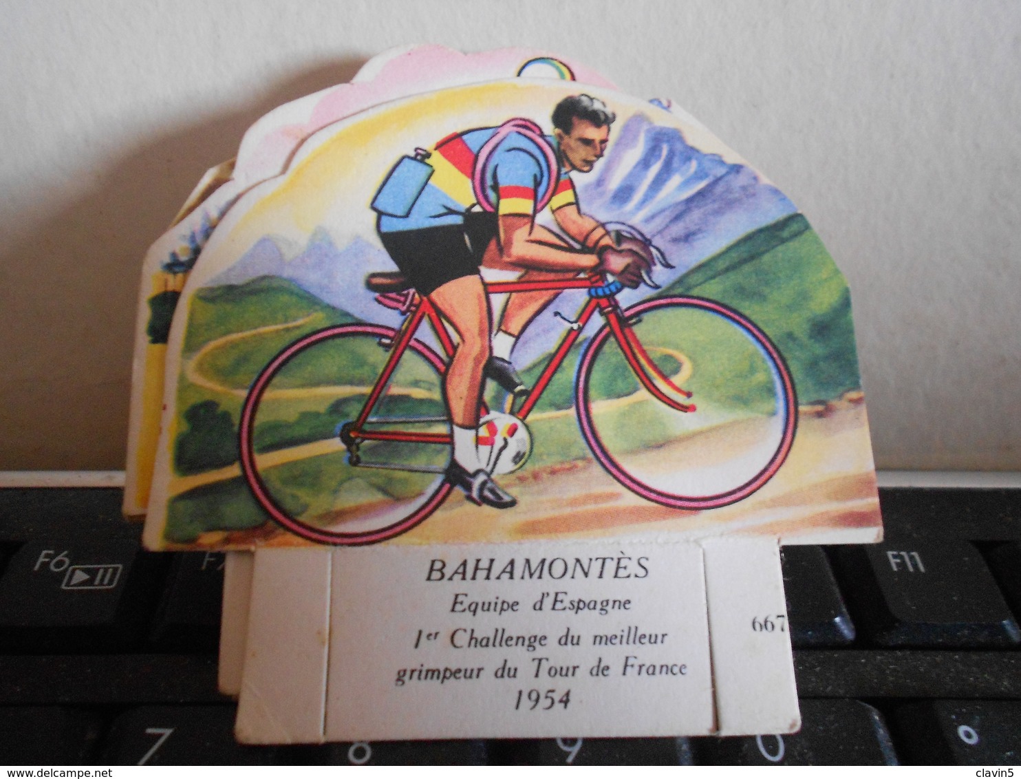 LA VACHE SERIEUSE BAHAMONTES CYCLISTE CYCLISME TOUR DE FRANCE VELO SPORT IMAGE CADEAU - Autres & Non Classés