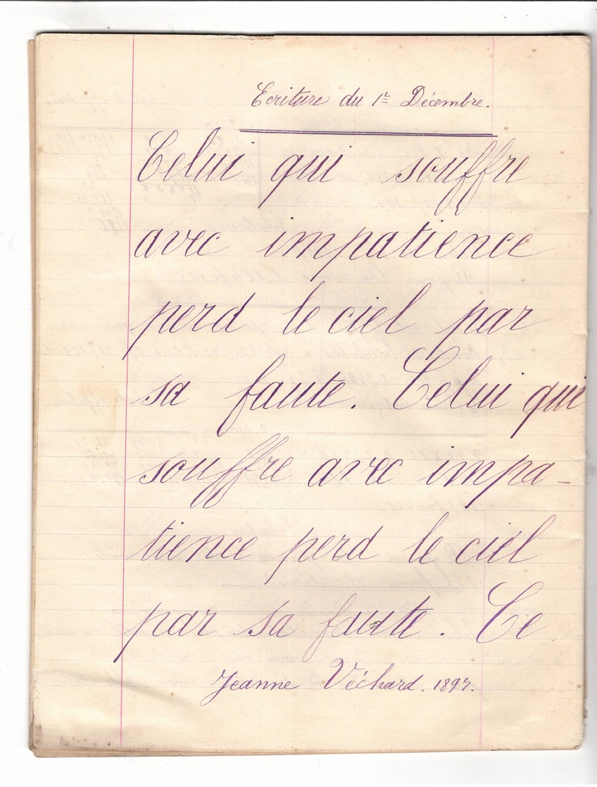 Le Procès De Jeanne D'Arc . Illustré Par Louis BOMBLED   Cahier  Complet  32 Pages écrites  1897. - Autres & Non Classés