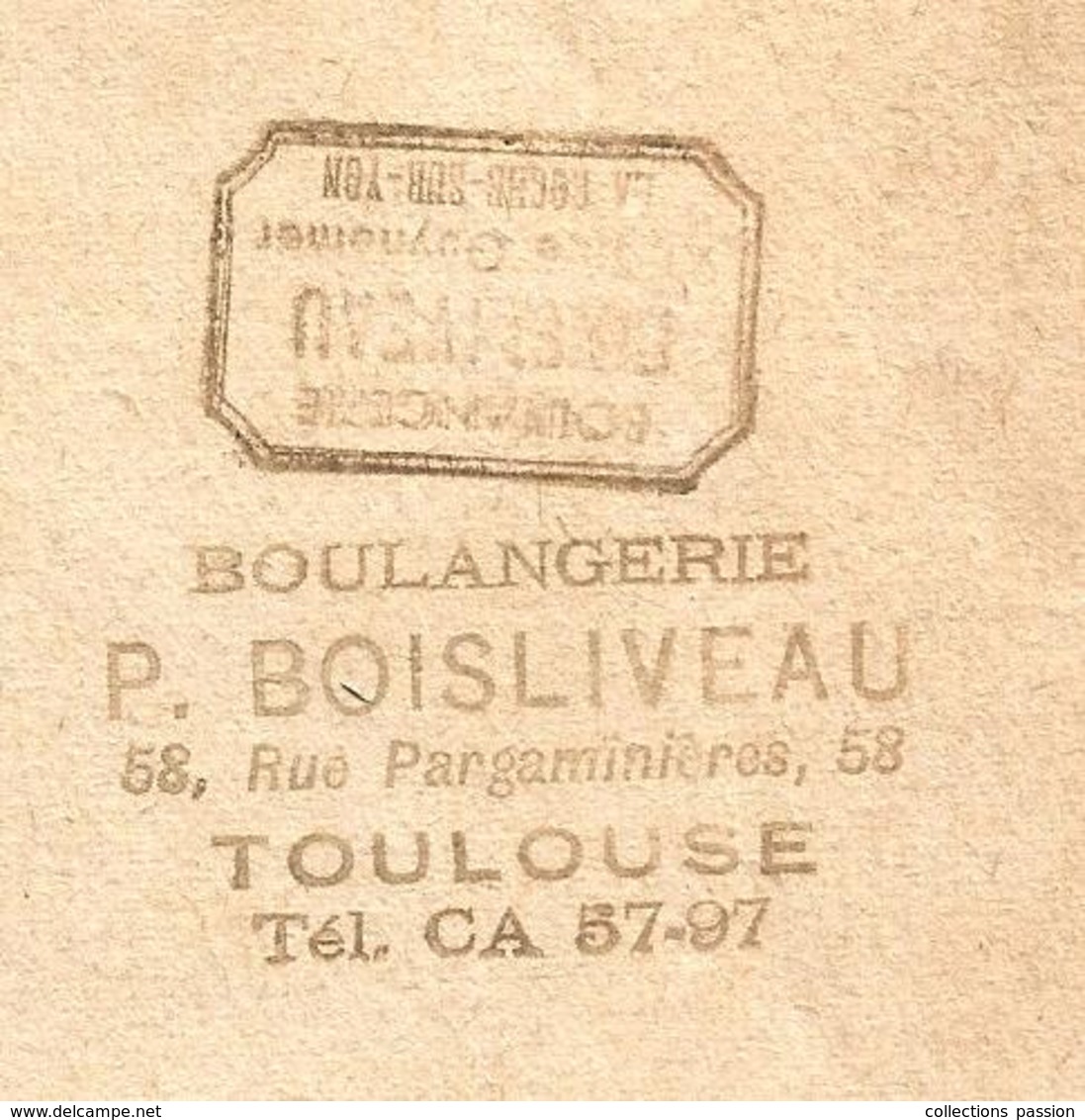 Buvard , Biscottes Magdeleine ,Granville ,  POITOU ,  Boulangerie Boisliveau ,Toulouse , 2 Scans , Frais Fr 1.50 E - Food