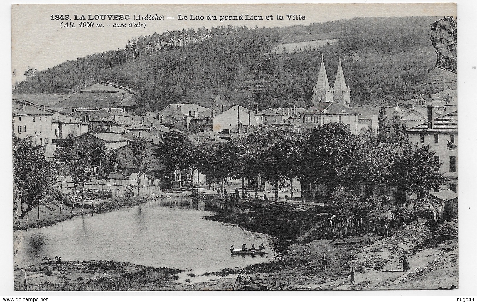 LA LOUVESC - N° 1843 - LE LAC DU GRAND LIEU ET LA VILLE - CPA NON VOYAGEE - La Louvesc