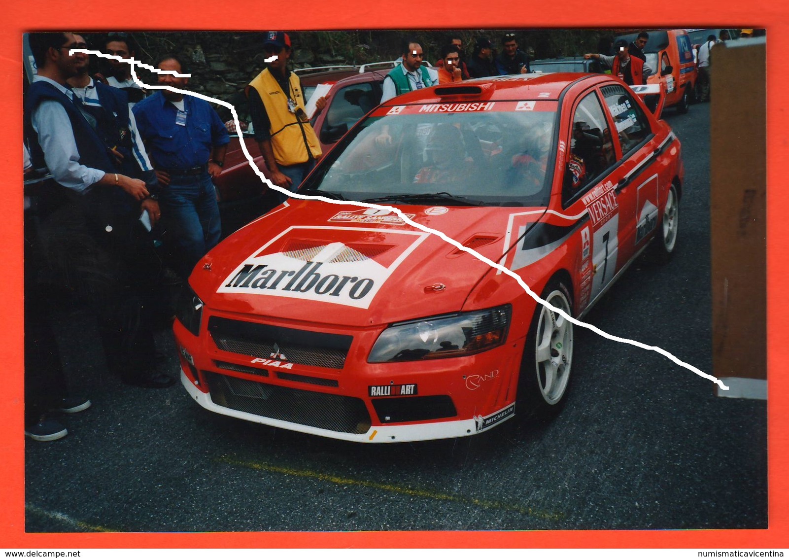 Rally Cars Mitsubischi Di Tommy Makinen Lancer Evo Rally San Remo 2001 Foto Originale - Automobili