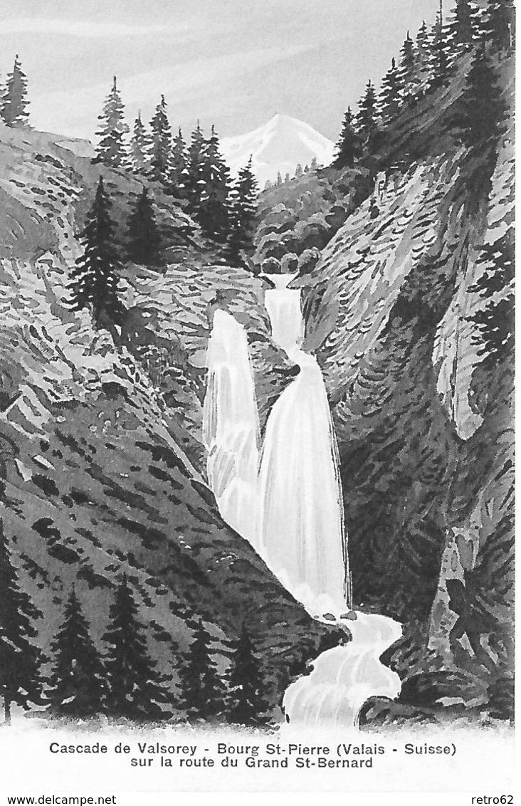 BOURG ST-PIERRE → Cascade De Valsorey, Ca.1910 - Bourg-Saint-Pierre 