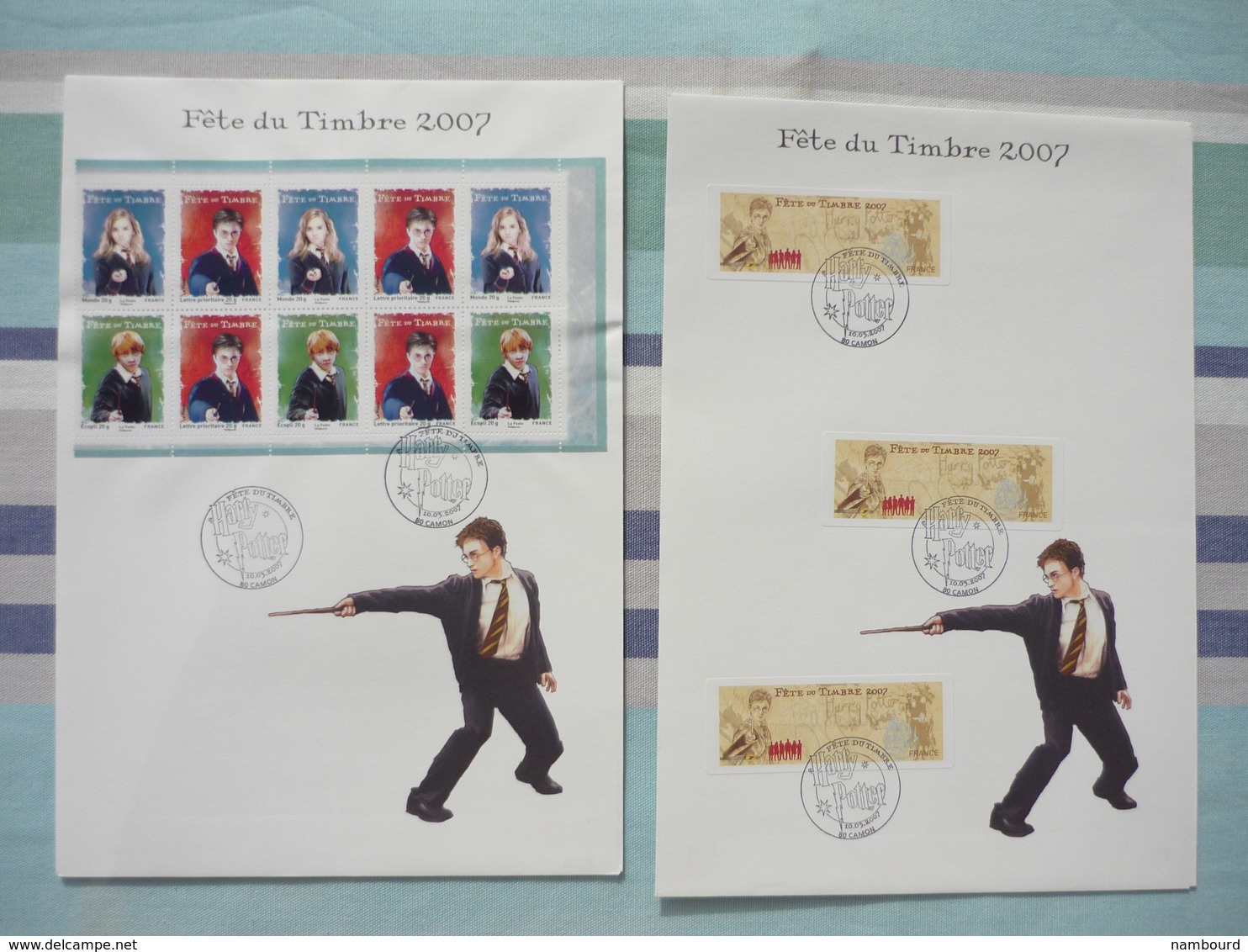 Collection D'enveloppes 1-er Jour Harry Potter Fête Du Timbre 10/03/2007 Camon + Carton D'invitation - Non Classés
