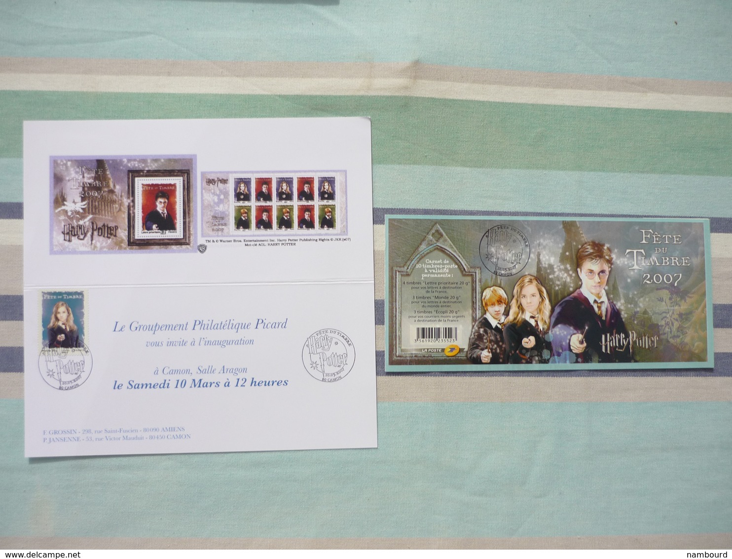 Collection D'enveloppes 1-er Jour Harry Potter Fête Du Timbre 10/03/2007 Camon + Carton D'invitation - Zonder Classificatie