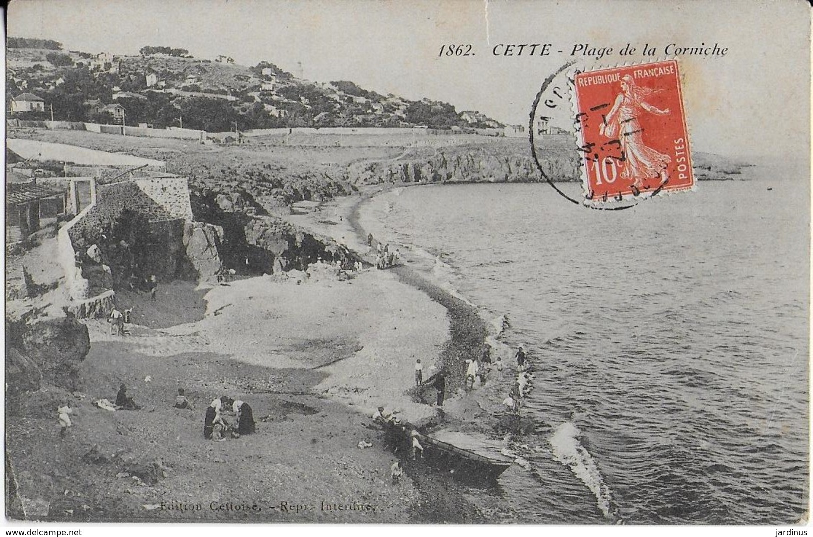 SETE ; Plage De La Corniche ( 1911) - Sete (Cette)