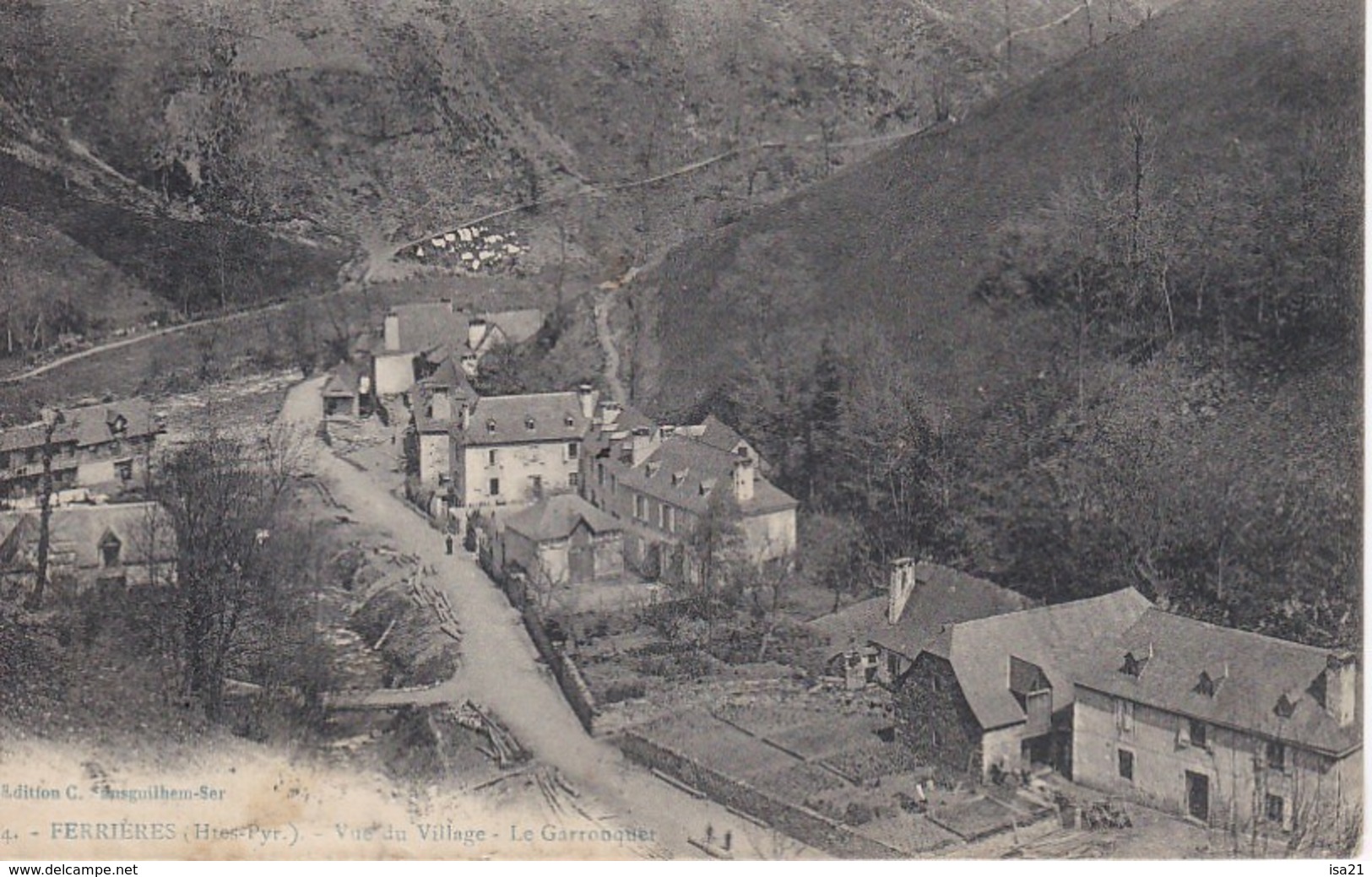 Cpa FERRIERES Vue Du Village Le Garronquet 1921 - Otros & Sin Clasificación