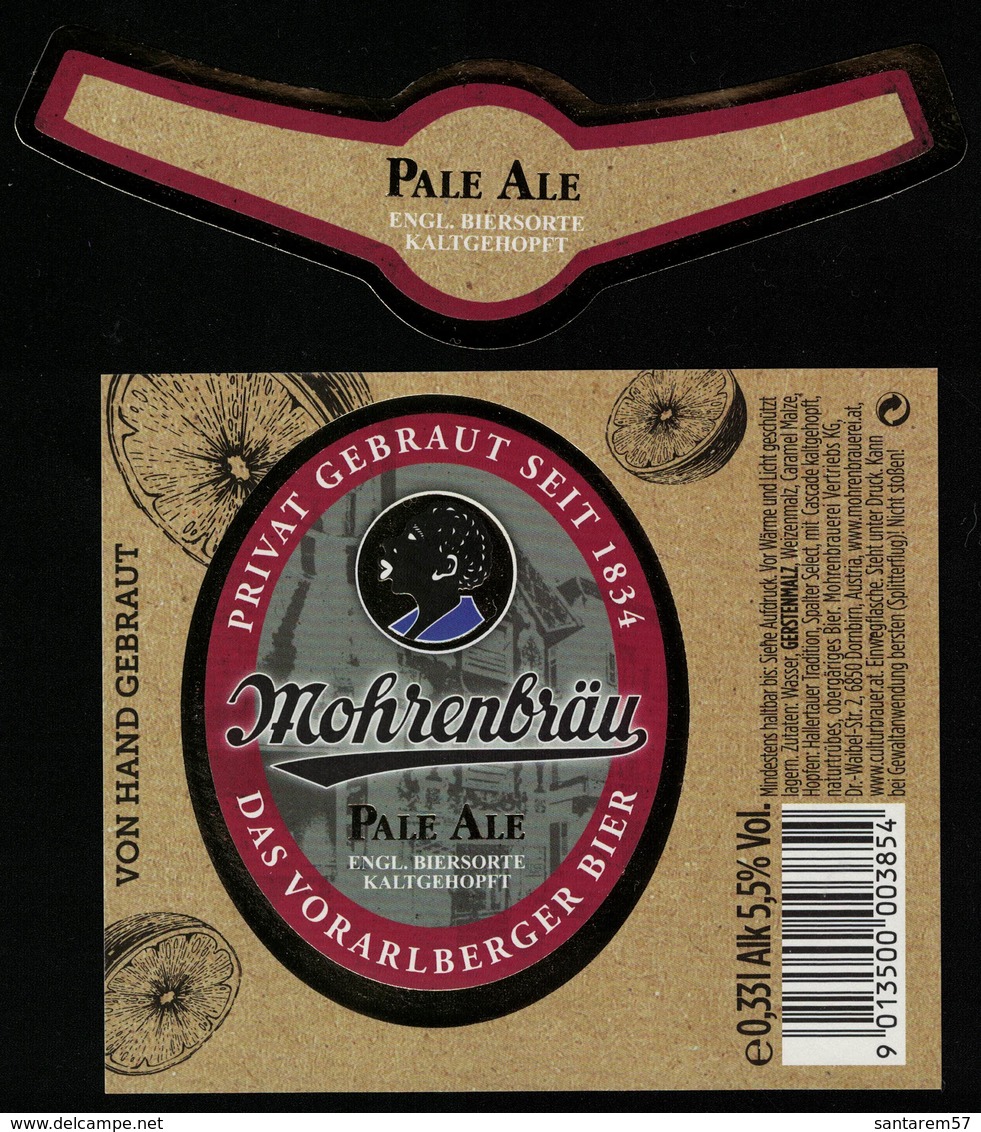 Autriche Lot 2 Etiquettes Bière Beer Labels Mohrenbräu Pale Ale - Bière