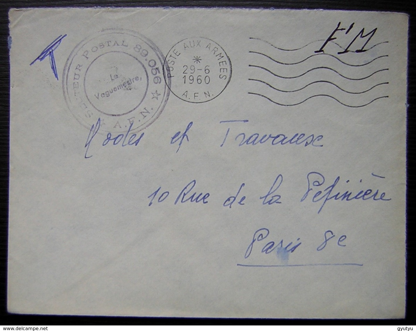 Secteur Postal 89. 056  A.F.N Poste Aux Armées 1960 - Cachets Militaires A Partir De 1900 (hors Guerres)