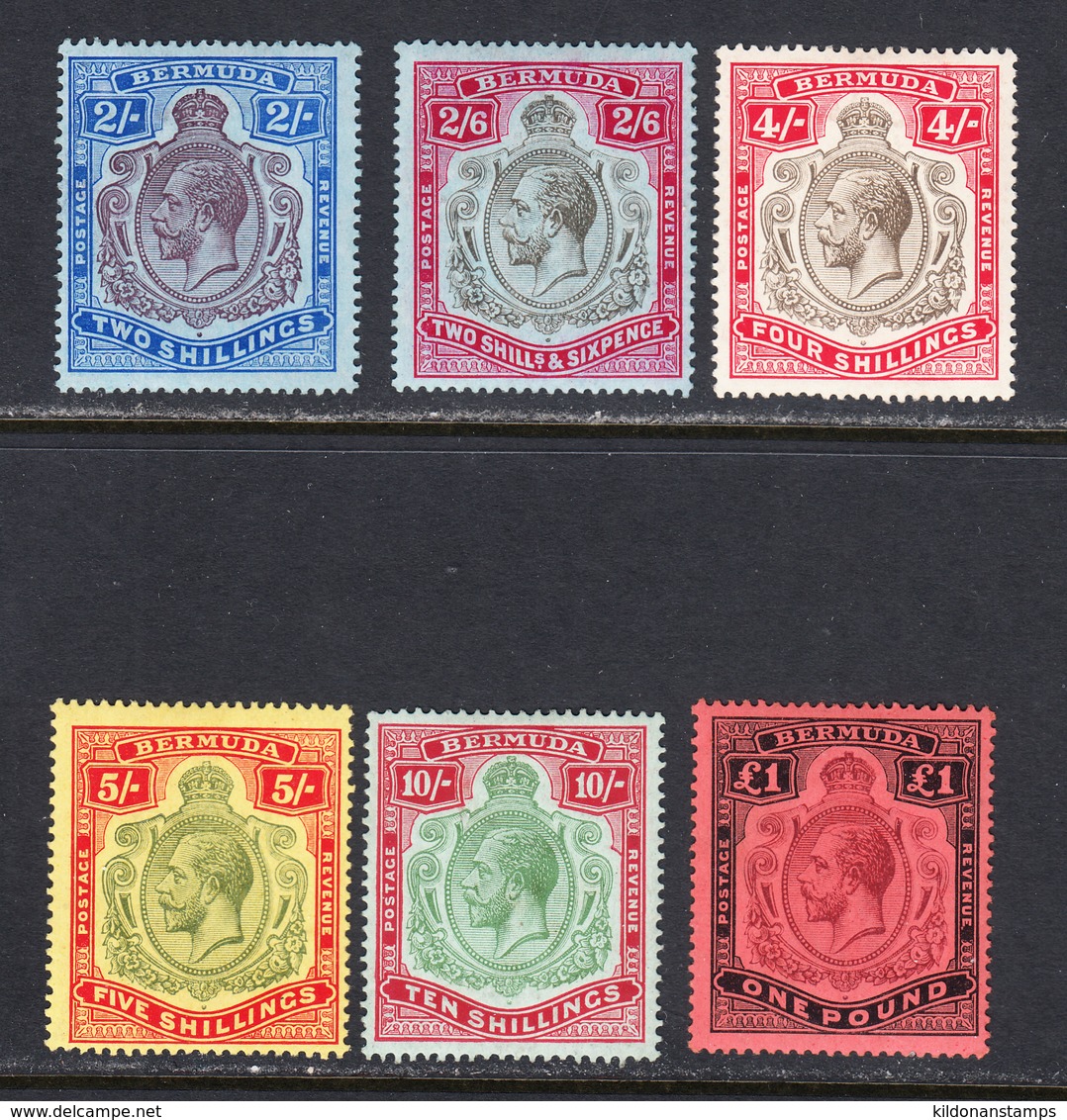 Bermuda 1918-22 Mint Mounted, See Notes, Sc 49-54, SG 51b,52,52bf,53d,54,55 - Bermudes