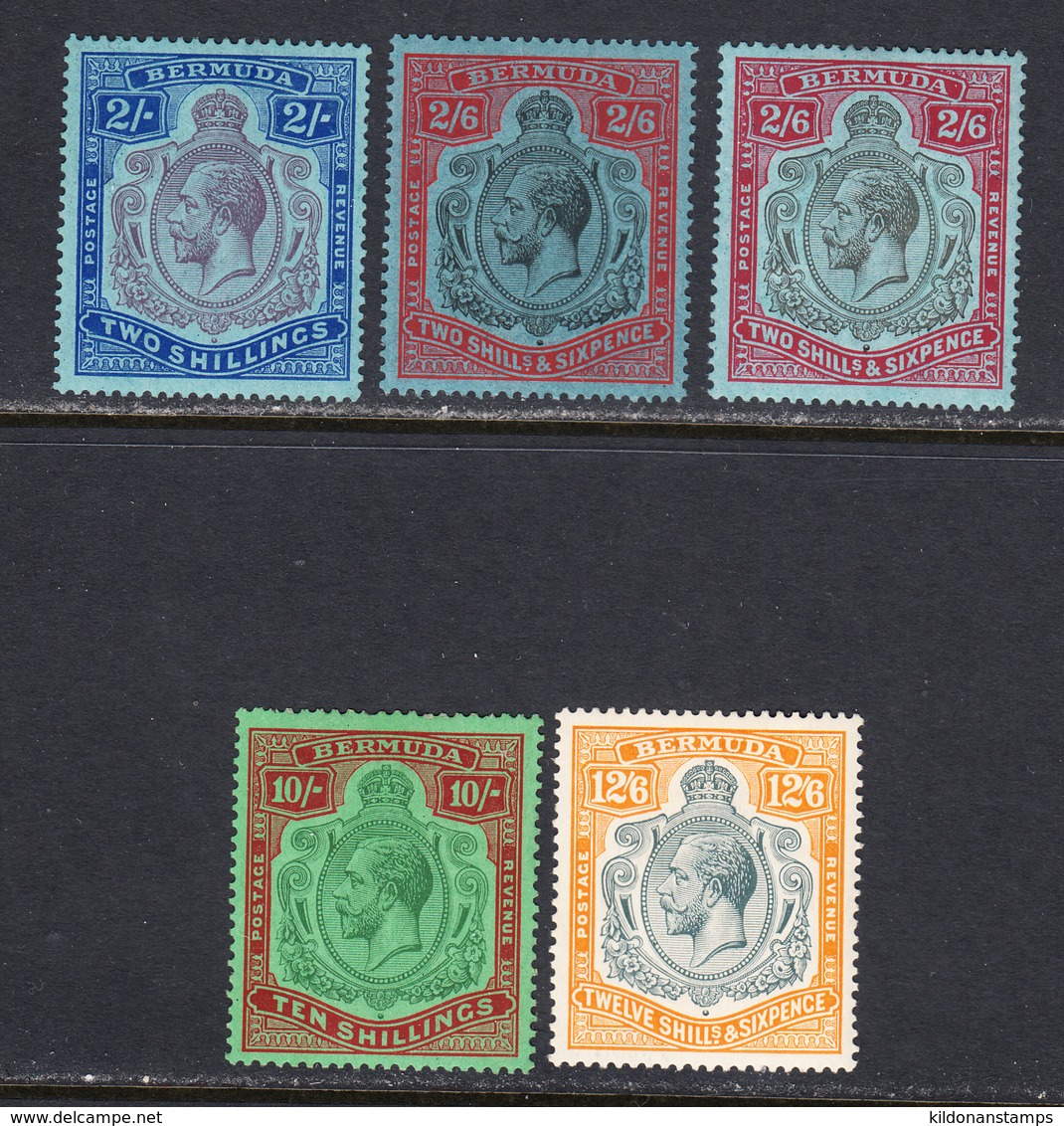 Bermuda 1924-32 Mint Mounted, Sc , SG 88g,89j,89i,92,93 - Bermudes