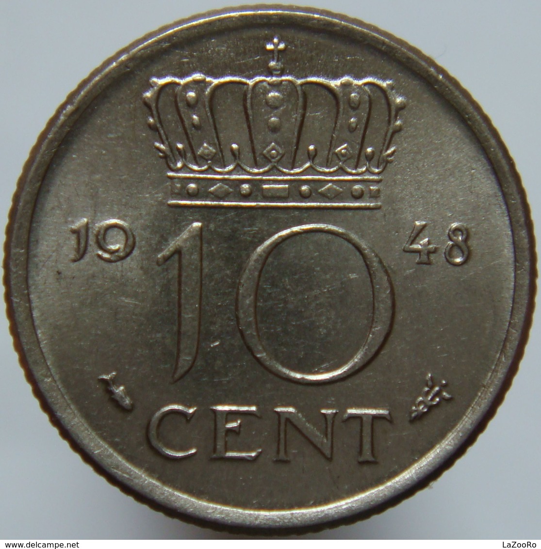 LaZooRo: Netherlands 10 Cents 1948 XF - 10 Cent