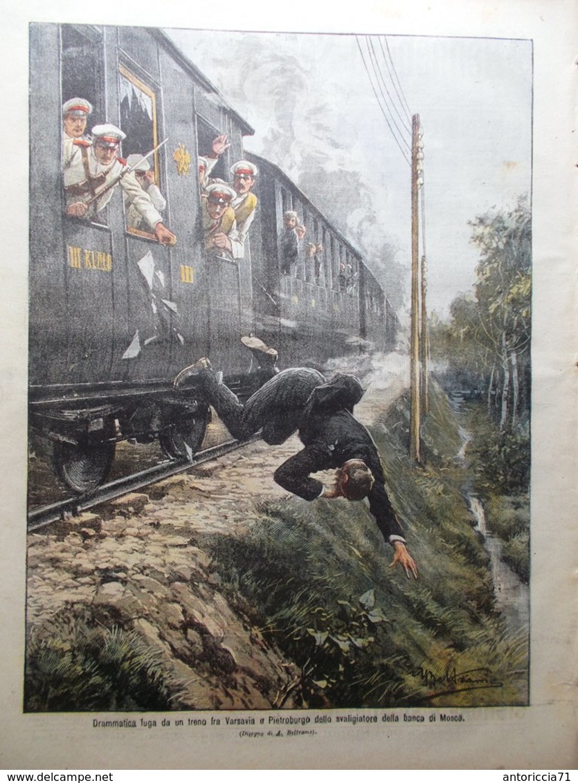 La Domenica Del Corriere 26 Agosto 1906 Sirio Sciopero Carbone Ferrovia Ande Usa - Altri & Non Classificati