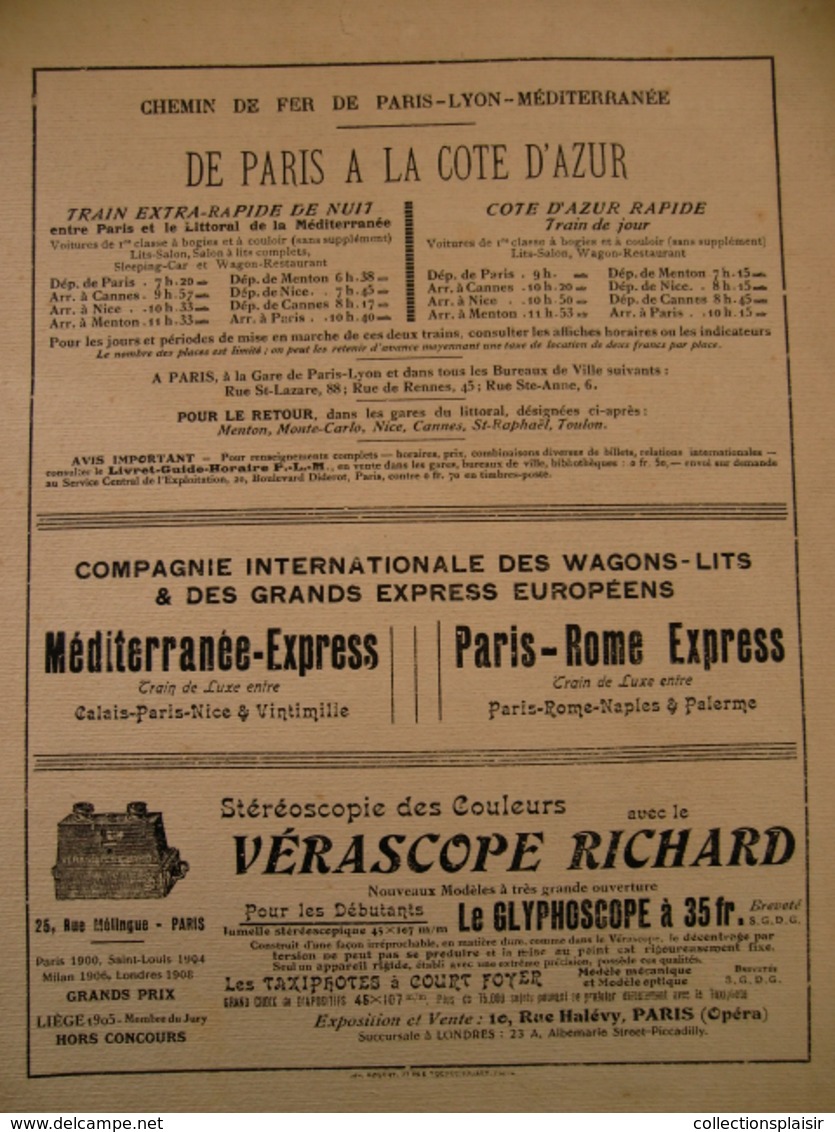 PROGRAMME AVRIL 1909 DU THEATRE L'OEUVRE DESSIN PAUL IRIBE - Programmi
