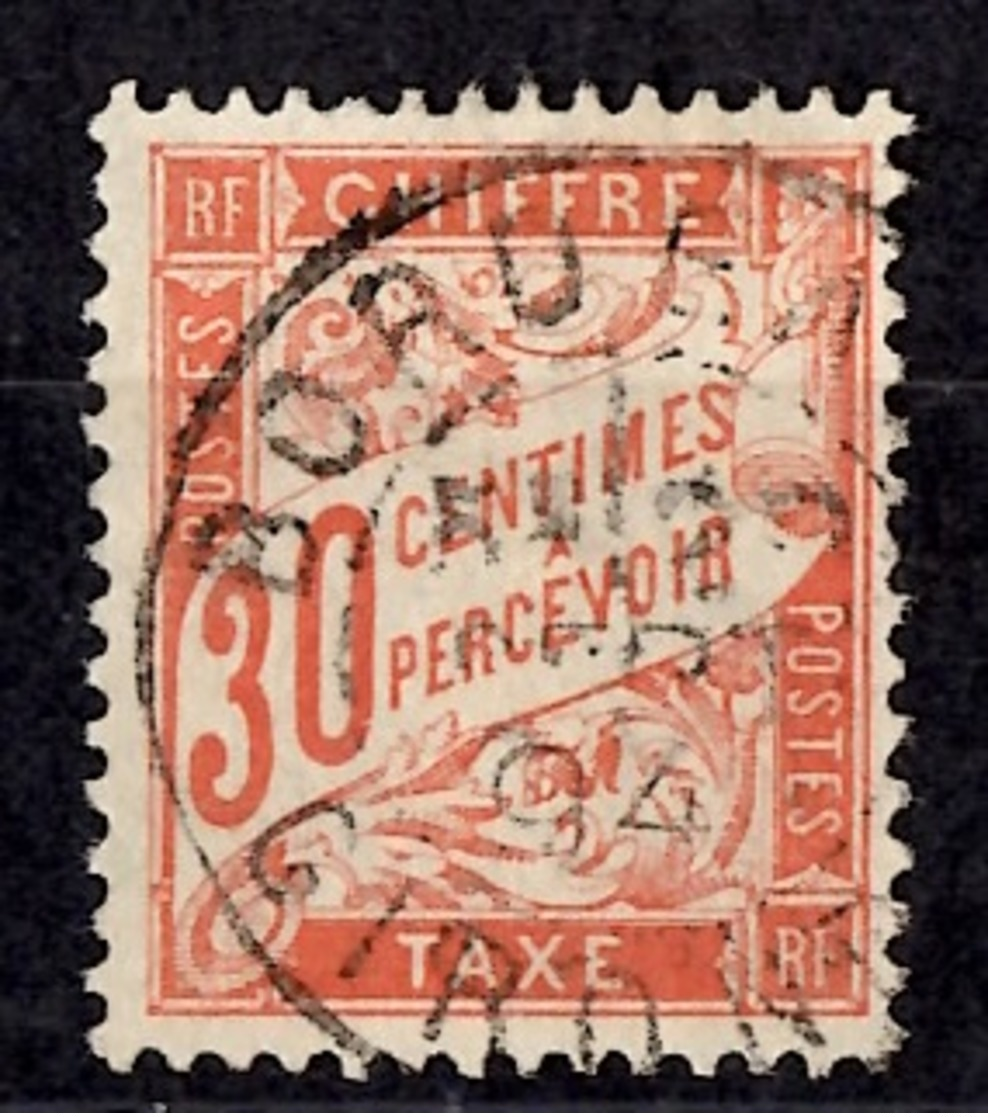 France Timbre Taxe YT N° 34 Oblitéré. B/TB. A Saisir! - 1859-1959 Oblitérés