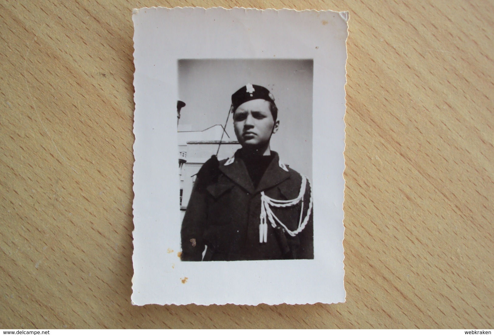 ROMA FASCISMO FOTO GIOVANE DELLA GIL GIOVENTÙ' ITALIANA DEL LITTORIO ROMA FORO MUSSOLINI DA TRIESTINO MISURA CM. 6x8 (SC - Altri & Non Classificati