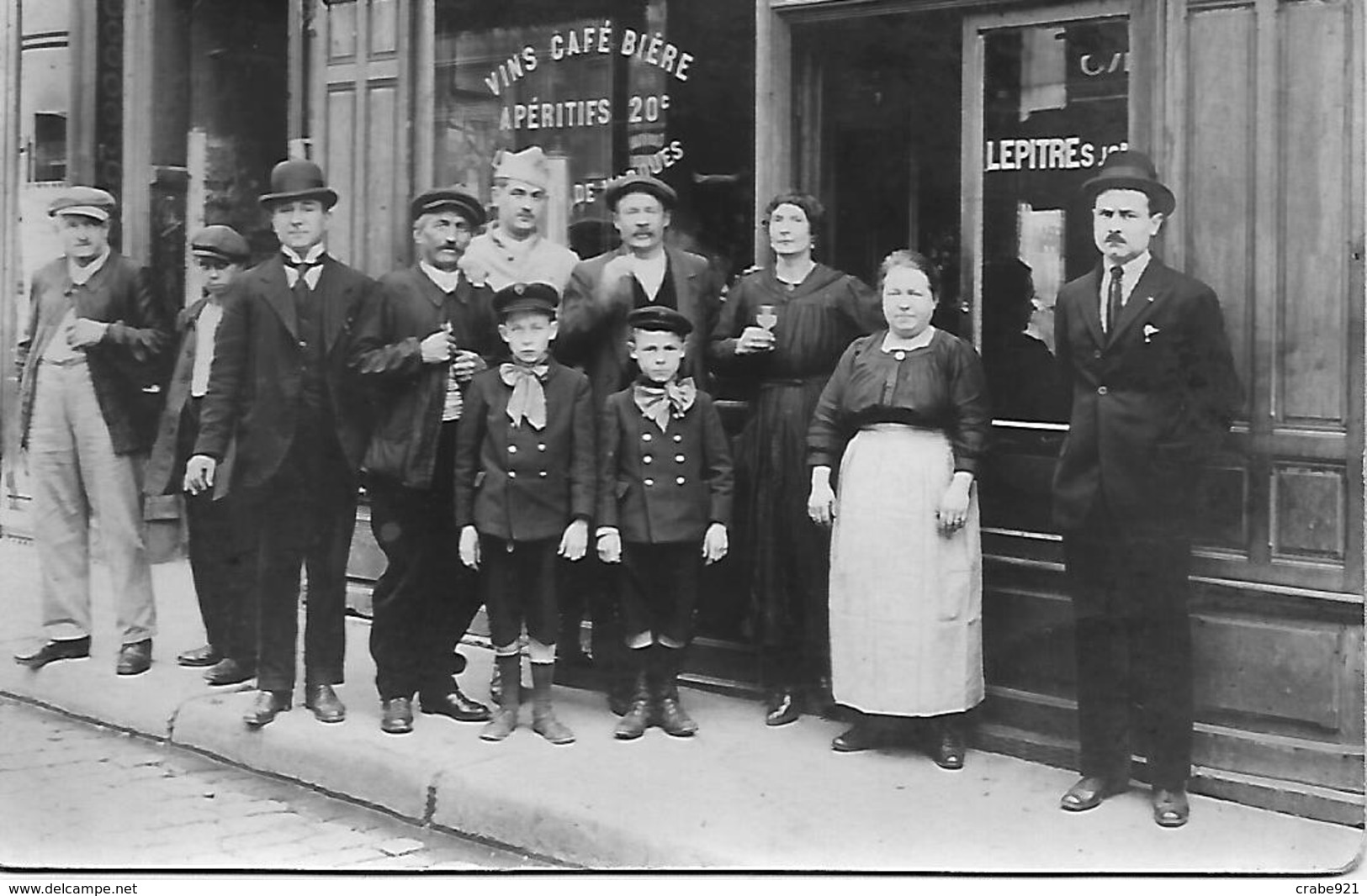 CAFE LEPITRE SUCESSEUR  CARTE PHOTO PATRONS ET CLIENTS - Cafés