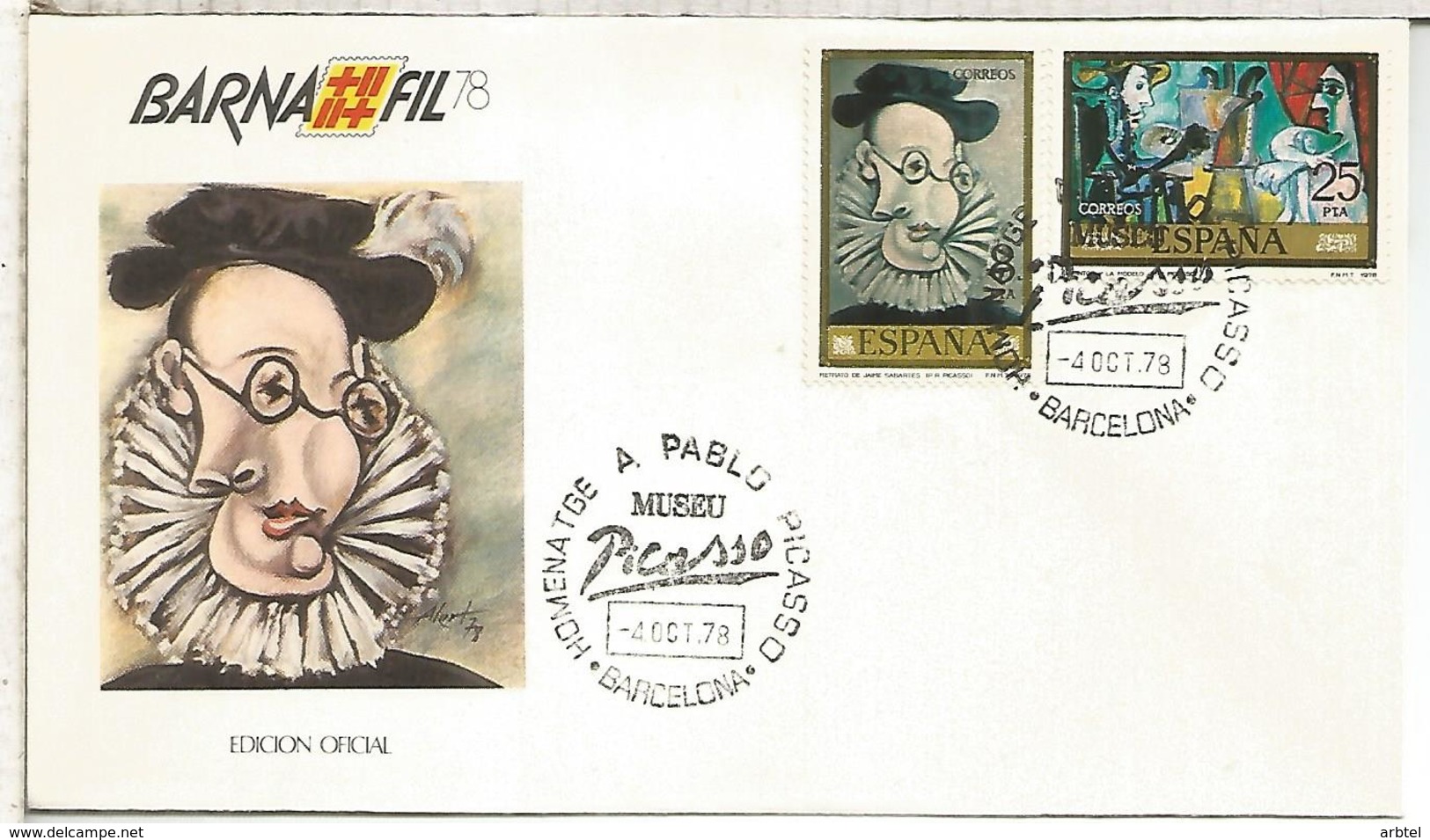 BARCELONA 1978 HOMENAJE A PABLO PICASSO ARTE PINTURA - Picasso