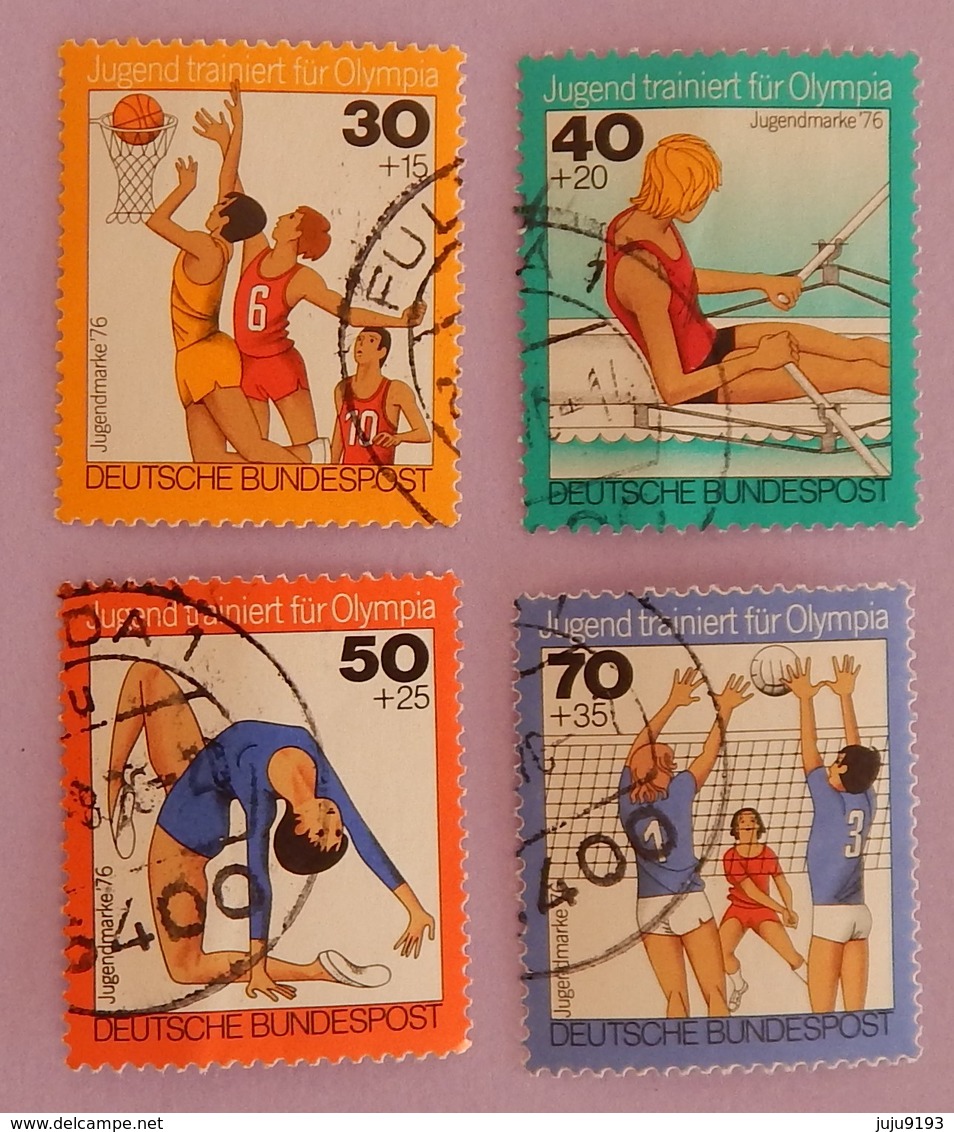 RFA YT 731/734 OBLITÉRÉS "FORMATION DES JEUNES POUR LES JO "ANNÉE 1976 SÉRIE COMPLÈTE - Used Stamps