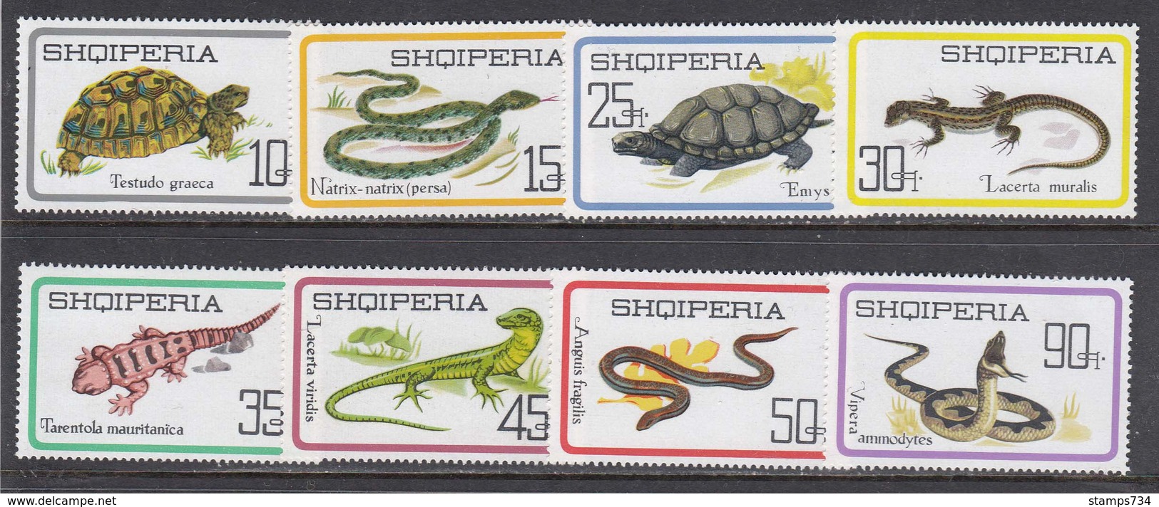 Albania 1966 - Reptiles And Turtles, Mi-Nr. 1083/90, MNH** - Albanie