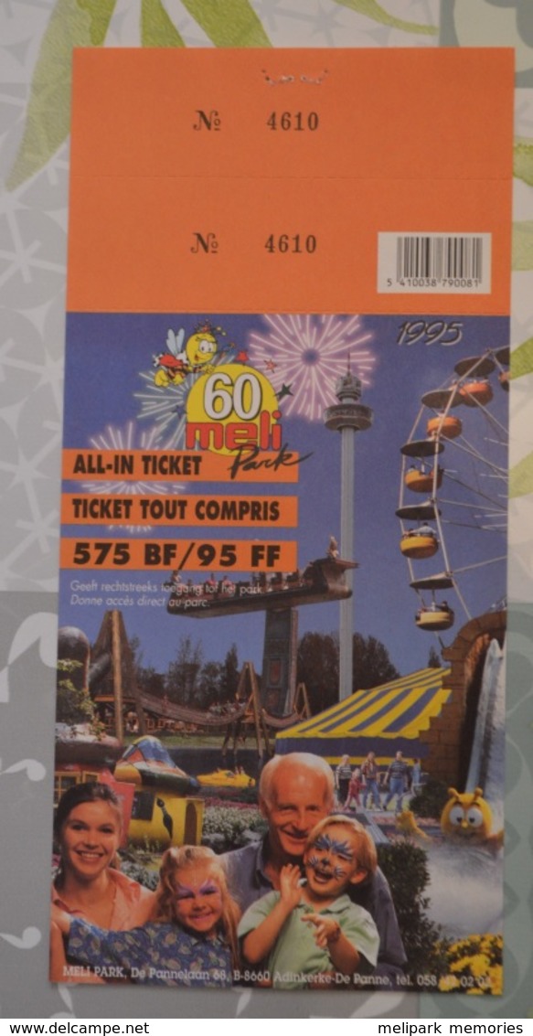 Ticket Meli Park (1995) - Tickets D'entrée