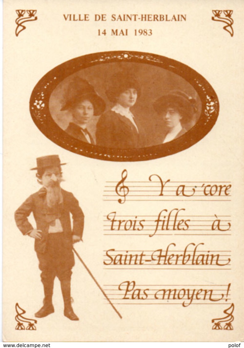 SAINT HERBLAIN - Chanson Illustrée "Les Filles De Saint Herblain"  14 Mai 1983  (113254) - Saint Herblain