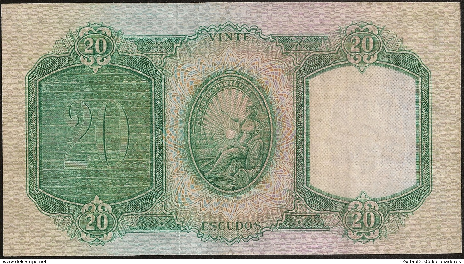 Nota Portugal Capicua - Banknote Portugal Palindrome - 20 Escudos 25 Maio 1954 - D. Antonio Luiz De Meneses - MBC + - Portugal
