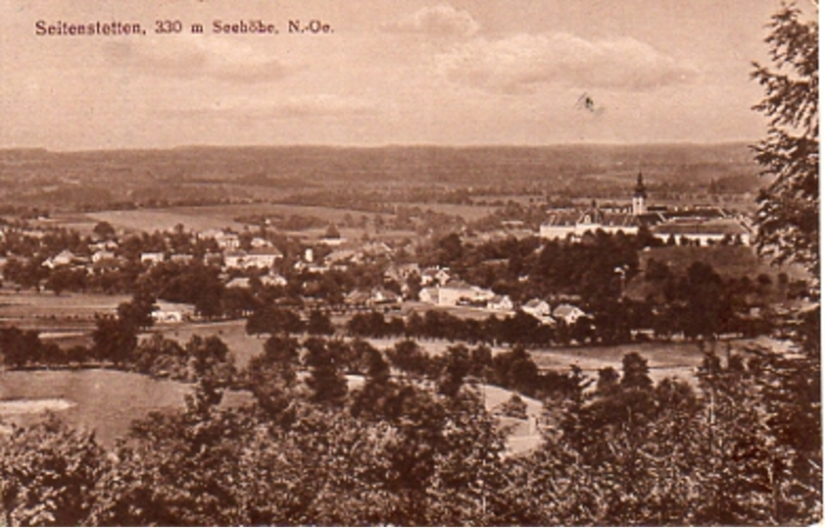 SEITENSTETTEN, Ort, Stift, 330 M Seehöhe, Verlag Rauchegger Seitenstetten, 8.3.1920 - Amstetten