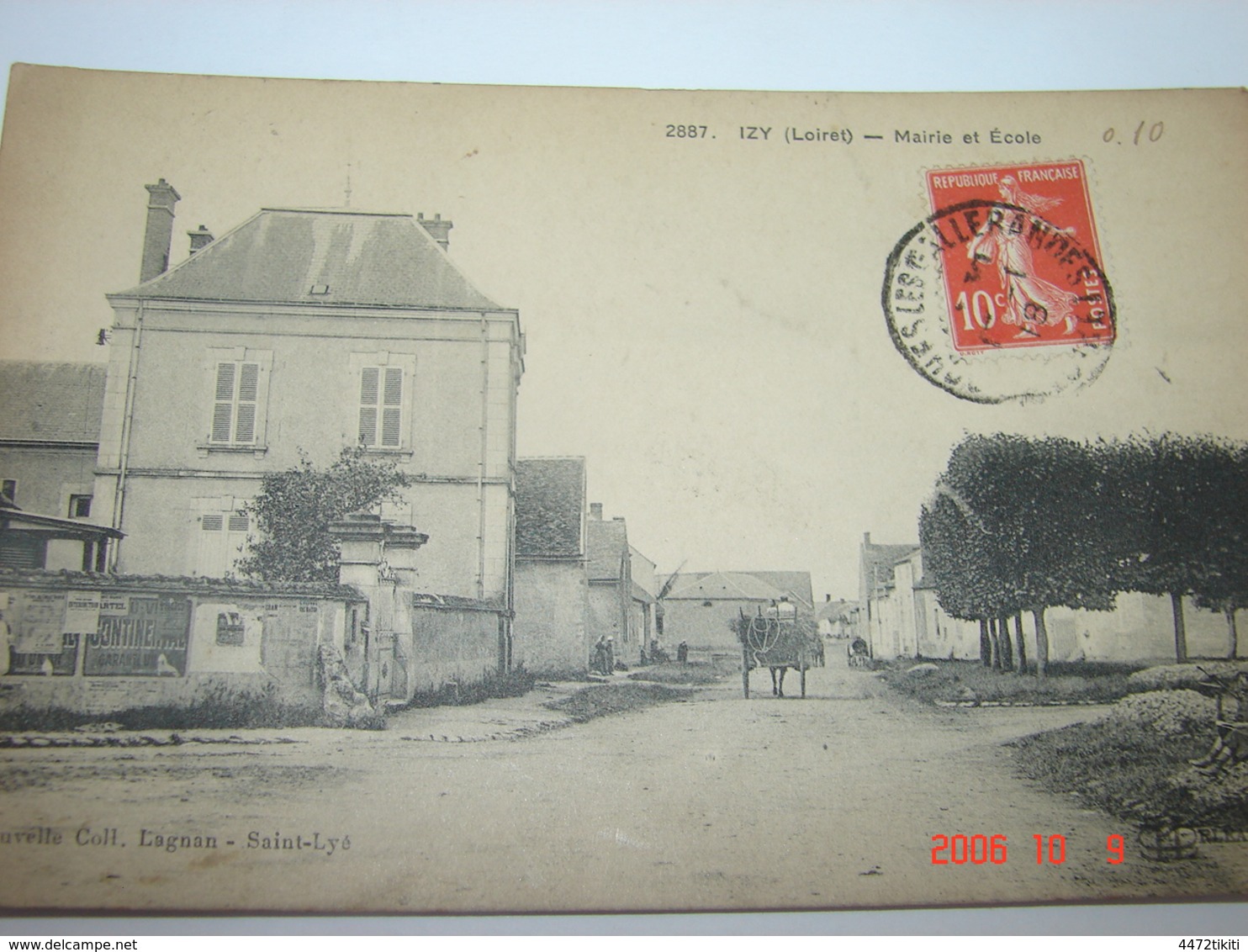 C.P.A.- Izy (45) - Mairie Et Ecole - Maison Pinault  - 1918 - SUP (BG72) - Other & Unclassified