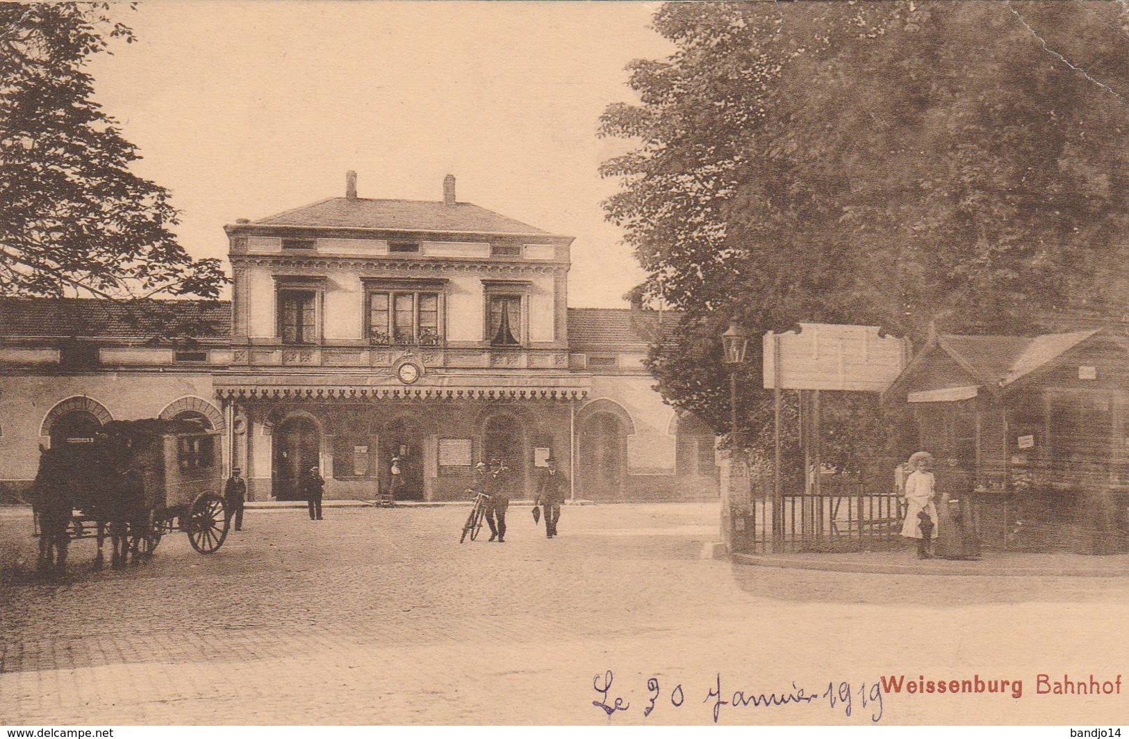 Weissenburg  - Bahnhof - ( 1919 )  - Scan Recto-verso - Weissenburg