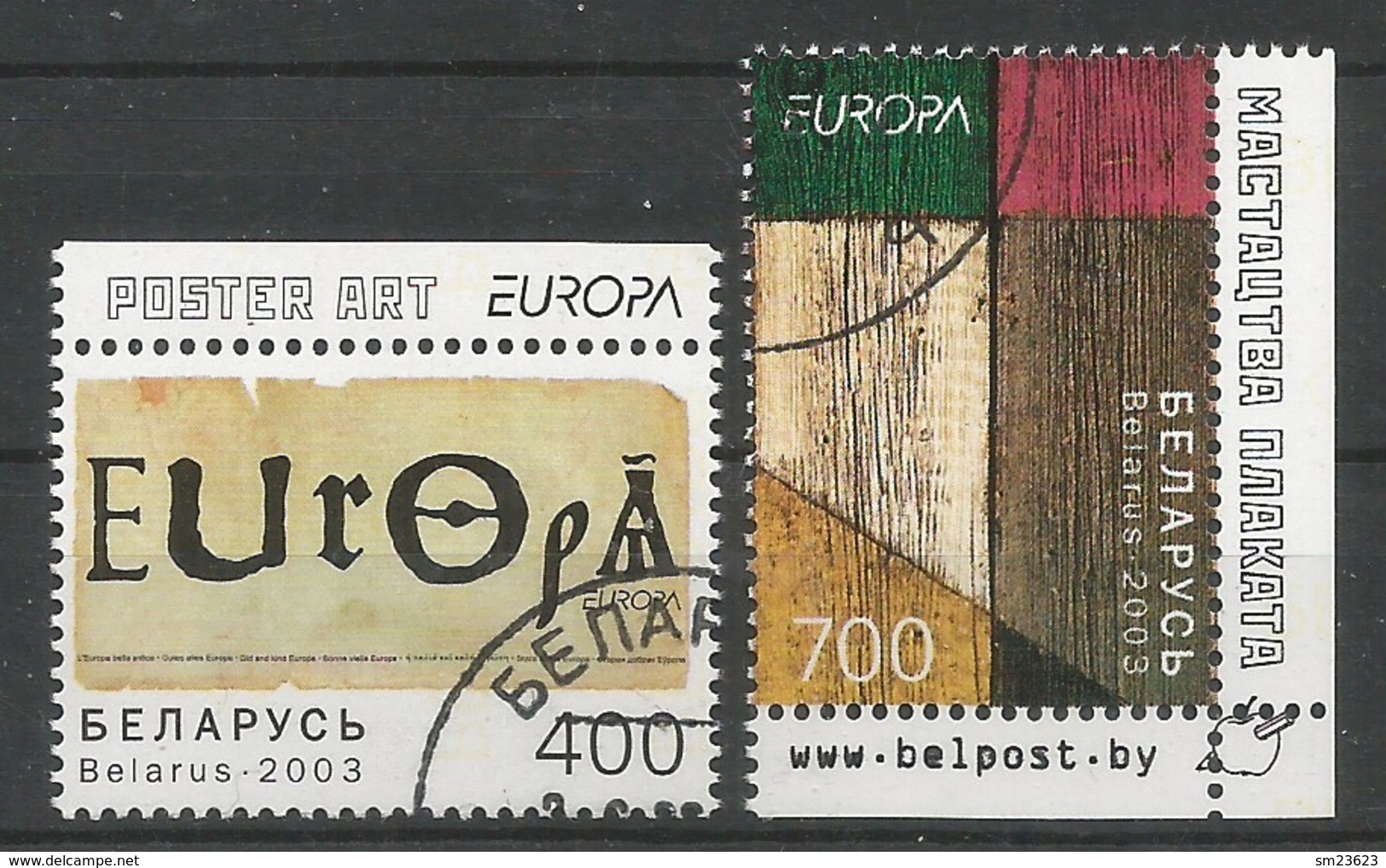 Belarus / Weißrussland  Mi.Nr. 488 / 489  , EUROPA CEPT - Plakatkunst - Gestempelt / Fine Used / (o) - 2003