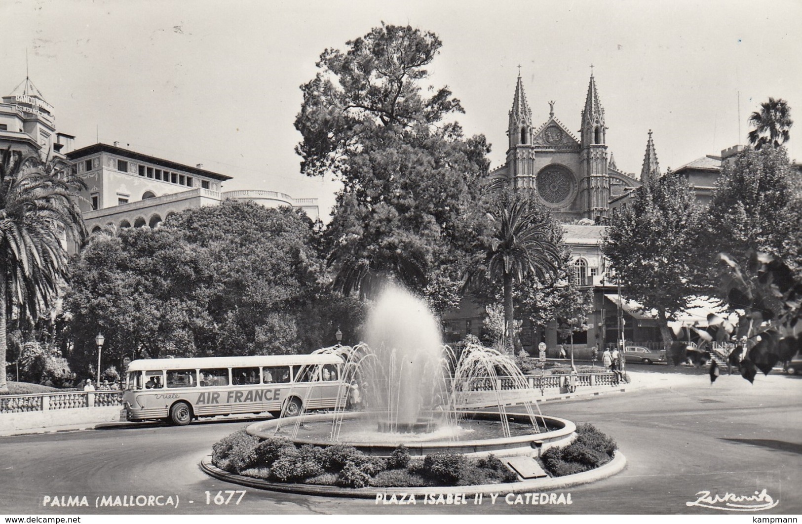 Omnibus "Air France",Palma (Mallorca),Plaza Isabel II Y Catedral, Gelaufen - Buses & Coaches