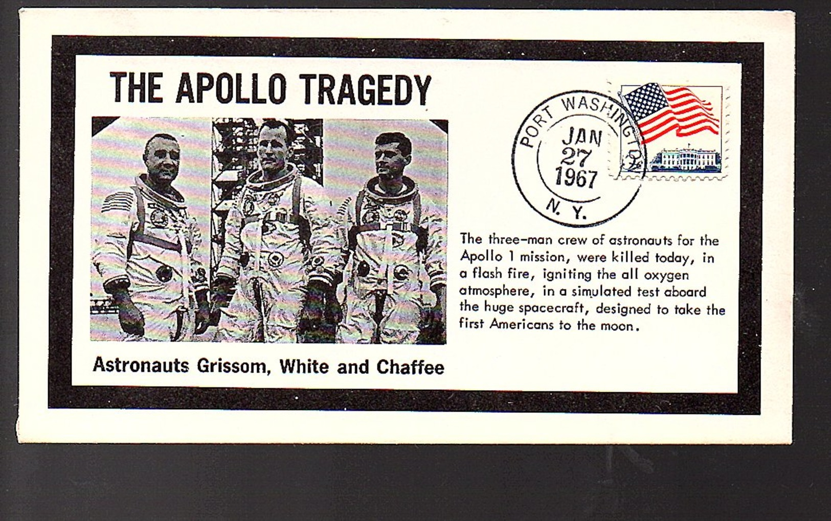 The Apollo Tragedy 1967 Astronauts Grissom, White, Chaffee (918) - Briefe U. Dokumente