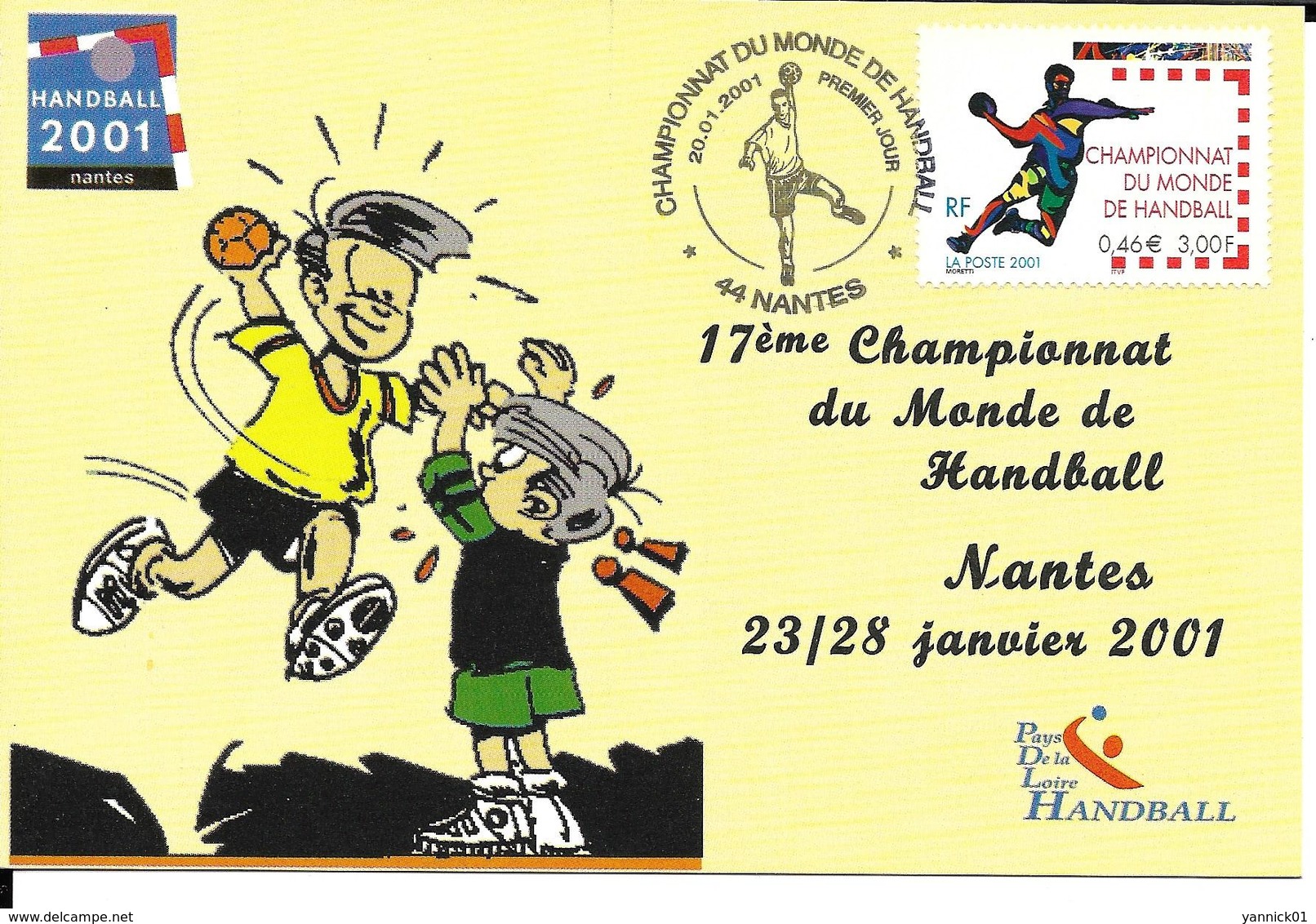 HANDBALL - CHAMPIONNAT DU MONDE FRANCE 2001 - NANTES - FDC - Balonmano