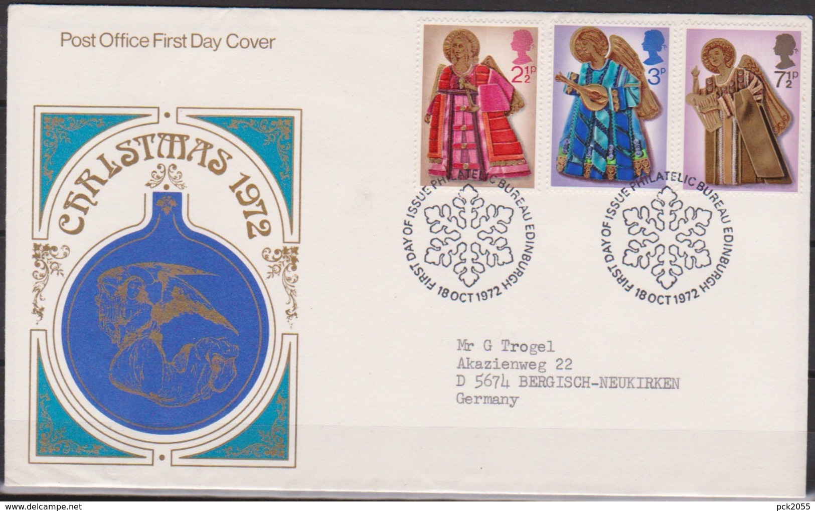 Grossbritannien 1972 MiNr.606 - 608 FDC Weihnachten ( D 3083 )günstige Versandkosten - 1981-1990 Dezimalausgaben