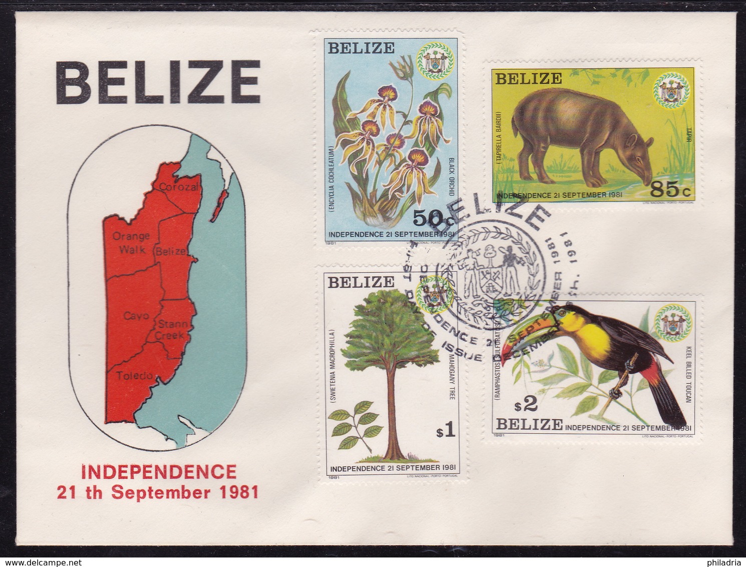 Belize, 1981, Independance, FDC - Belice (1973-...)