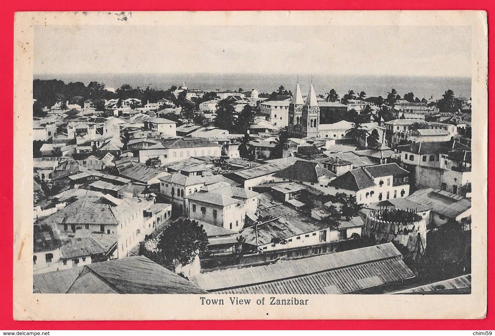 1928 - Sultan Khalifa Bin Harub - ZANZIBAR - TOWN VIEW OF ZANZIBAR - Zanzibar (1963-1968)