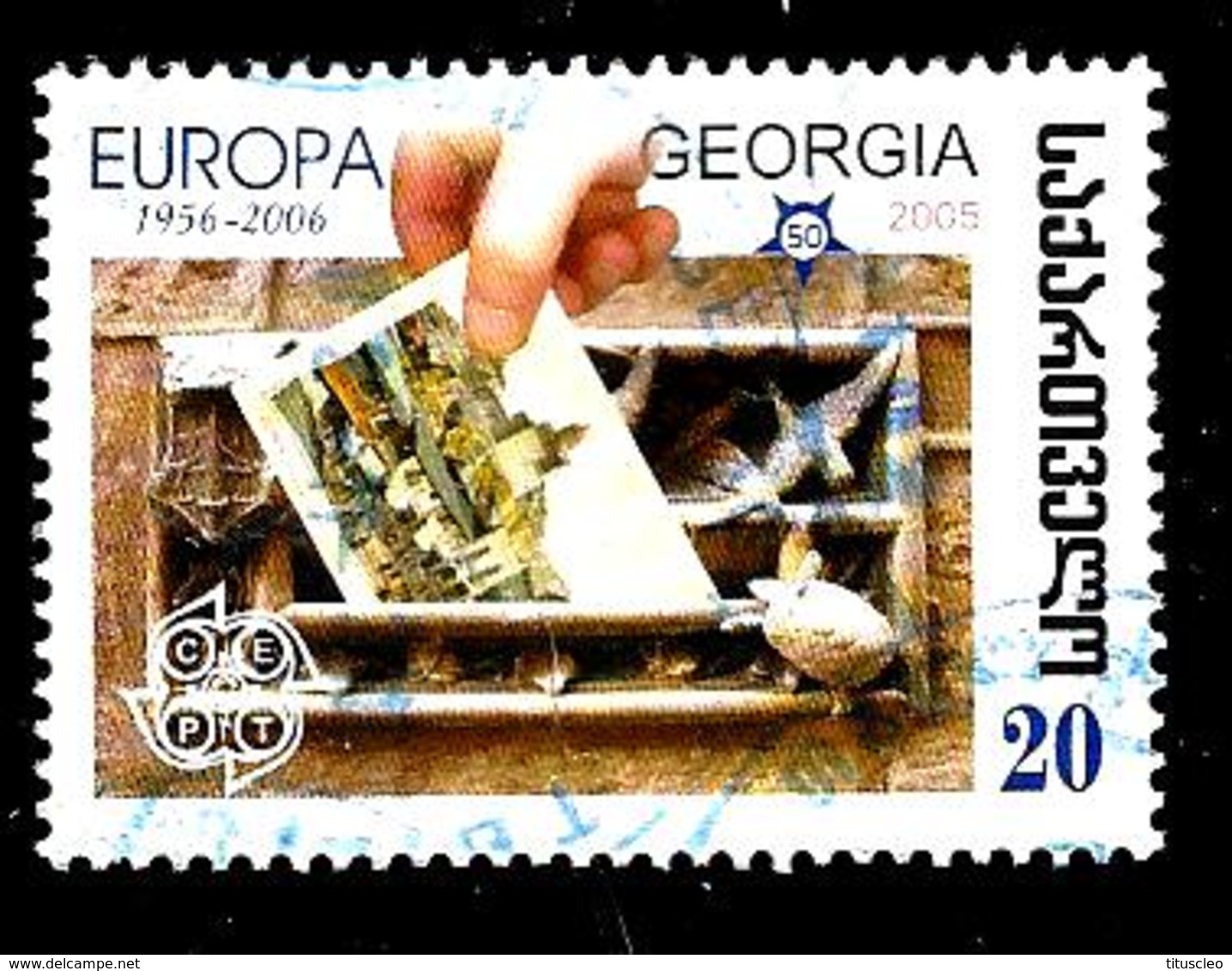 GÉORGIE 406° 20t Europa 2006 Main Glissant Sur Une Carte Postale (10% De La Cote + 0,15) - Georgia