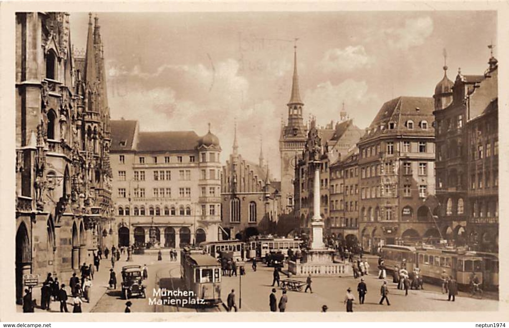 München, Marienplatz, Belebt, Tram - Muenchen