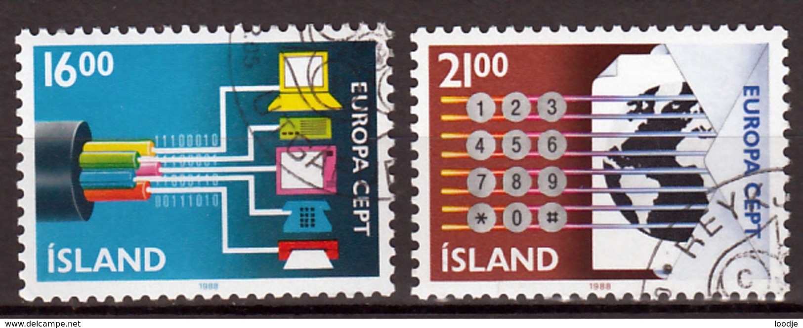 Ijsland Mi 682,683 Europa Cept  1988 Gestempeld  Fine Used - 1988