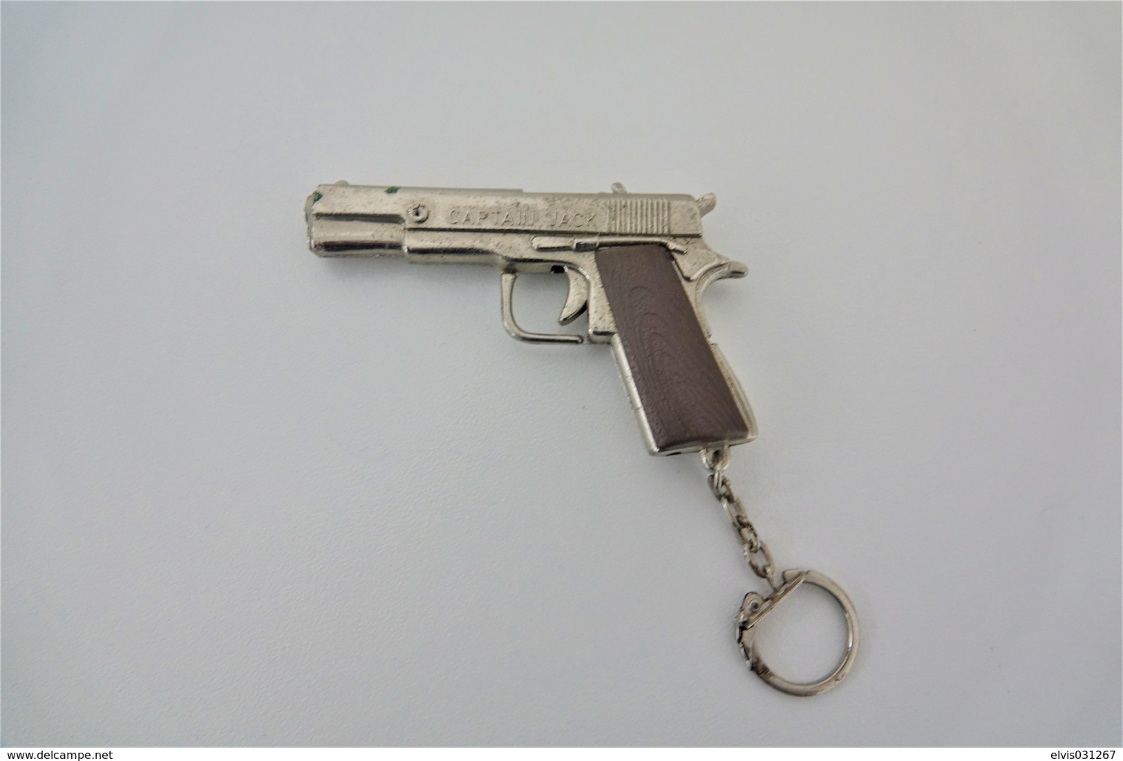 Vintage TOY GUN : COLT 1911 CAPTAIN JACK - L=8,5cm - Keychain 1960s - Keywords : Cap - Gun -Revolver - Pistol - Tin - Decotatieve Wapens