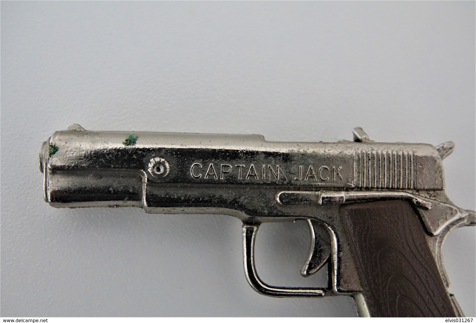 Vintage TOY GUN : COLT 1911 CAPTAIN JACK - L=8,5cm - Keychain 1960s - Keywords : Cap - Gun -Revolver - Pistol - Tin - Armes Neutralisées