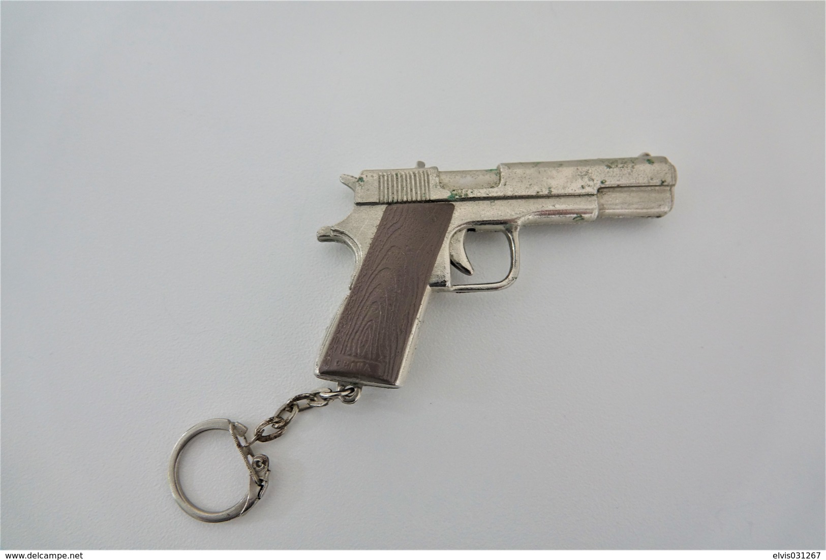 Vintage TOY GUN : COLT 1911 CAPTAIN JACK - L=8,5cm - Keychain 1960s - Keywords : Cap - Gun -Revolver - Pistol - Tin - Decotatieve Wapens