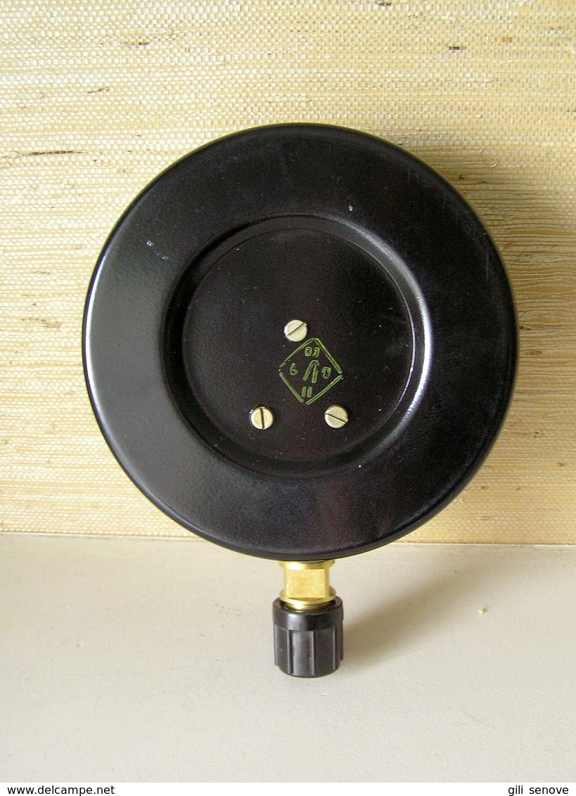 Vintage Soviet Industrial Manometer MTP-160, 0-10 kg/cm in Original Box
