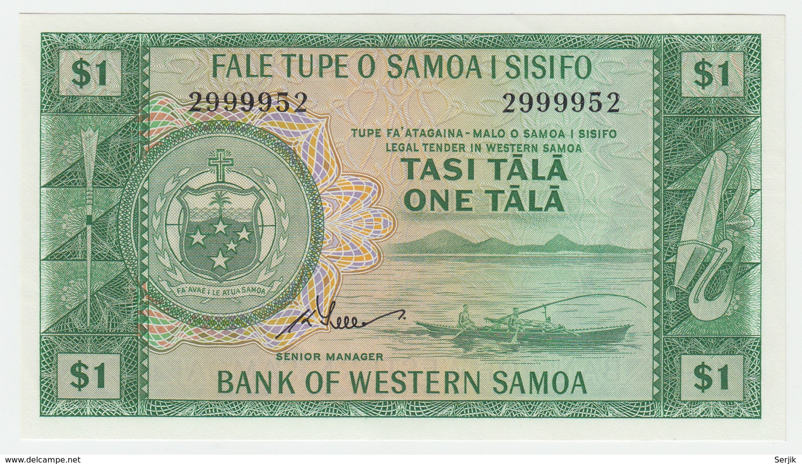 WESTERN SAMOA 1 TALA 1967 UNC NEUF PICK 16d 16 D - Samoa