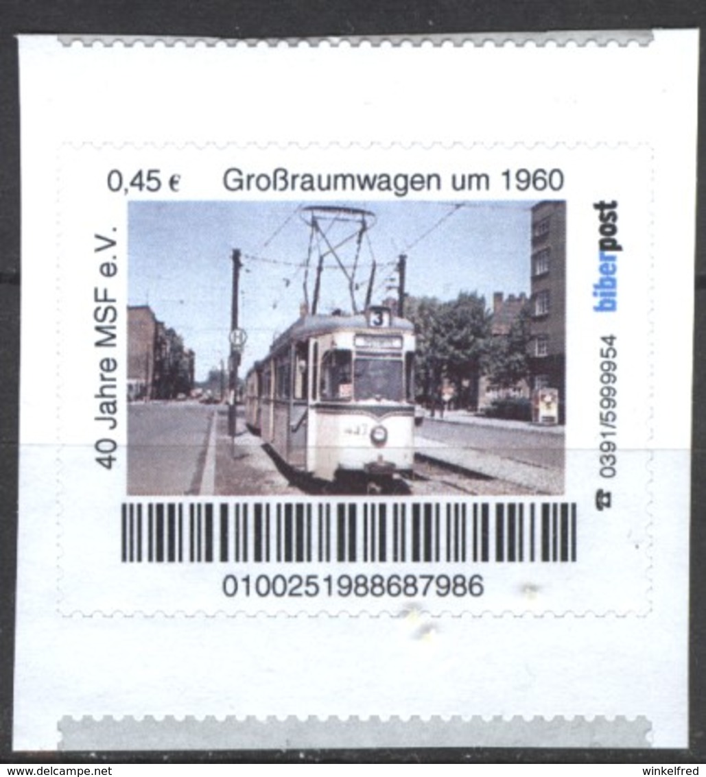 Biber Post Großraumwagen Um 1960 (Tram) Gez. (45) A1042 - Privatpost