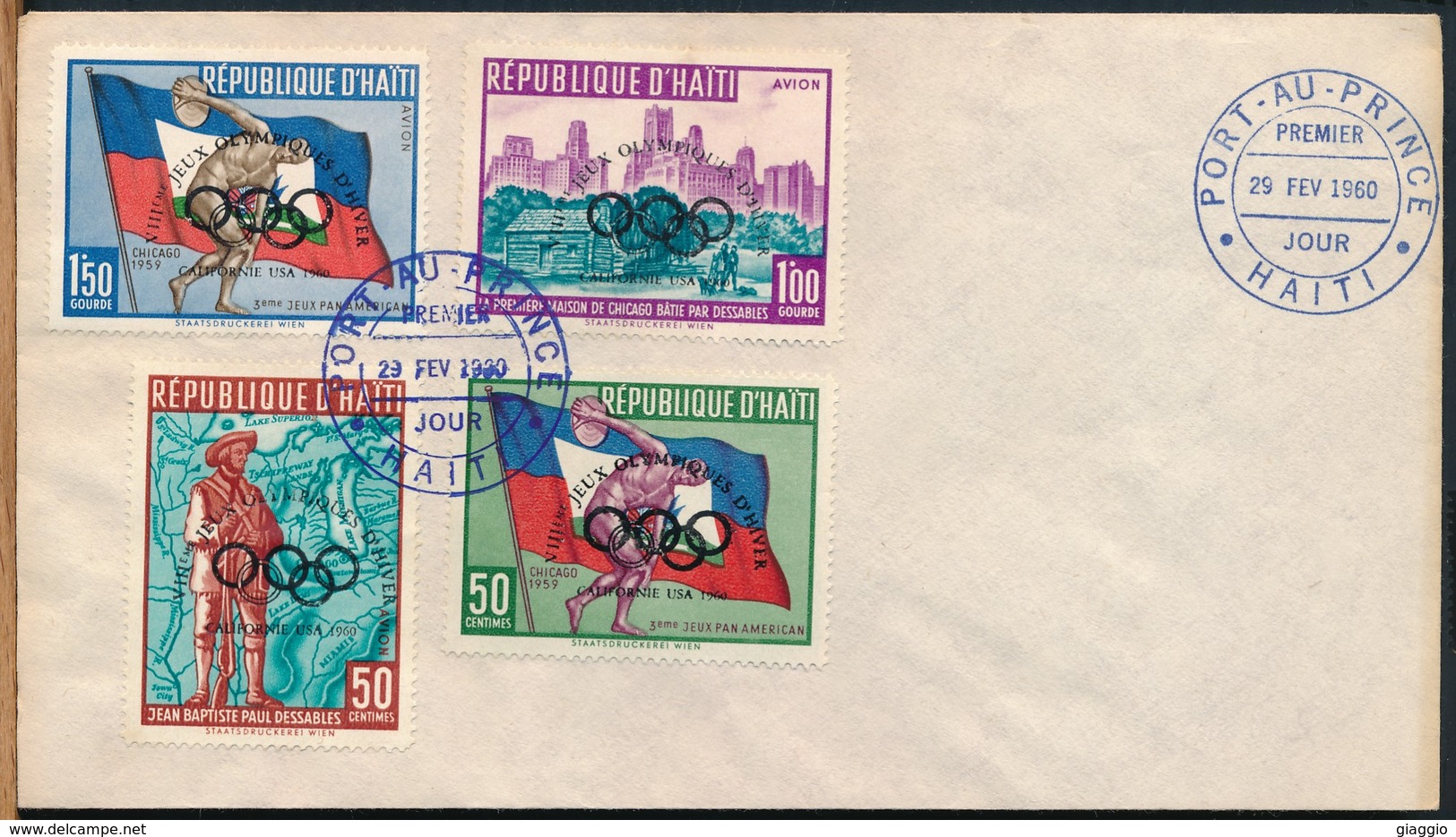 °°° HAITI - PORT AU PRINCE FDC OLIMPIADI - 1960 °°° - Haiti