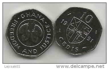 Ghana 10 Cedis 1991. High Grade - Ghana